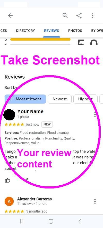 Review screenshot